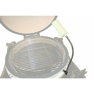 Icon XR402 Deluxe Kamado grill, top cooking grate, stainless steel in a white background