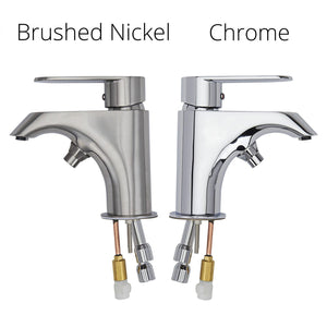 Ella 2 Piece Fast Fill Faucet, Brushed Nickel and Chrome in a white background