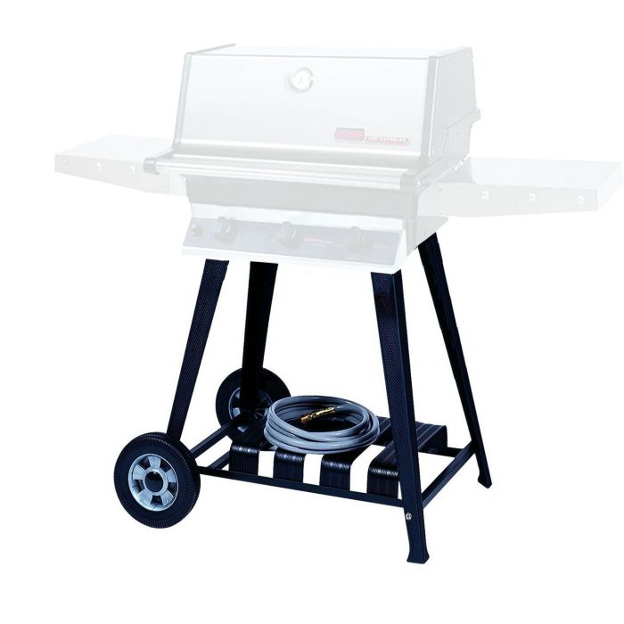 MHP Aluminum Cart For MHP Natural Gas Grills WCN4 - Cast Aluminum and Heavy-duty Legs - 12-foot Hose With a Disconnect Coupler and a Stainless Steel Grease Cup - Vital Hydrotherapy
