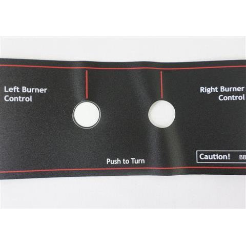 MHP Control Panel Sticker for JNR Grills with Metal Knobs HHCPLBL18S - Vital Hydrotherapy