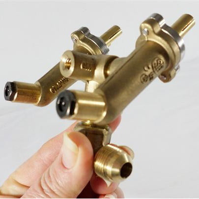 MHP Propane Dual Gas Valve Assembly For WNK/TJK GGVLV28 - Liquid Propane Brass Valve - Vital Hydrotherapy