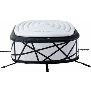 MSpa Soho Inflatable Spa - mesh fabric with leather trim cover with Wired controller,  Heat tech,  Air jet bubbles,  Energy saving timer,  Smart filtration,  Child safety lock,  Anti-Icing system,  Antibacterial,  Variable Bubble Speed in a white background