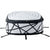 MSpa Premium Series Soho Inflatable Spa - mesh fabric with leather trim cover with Wired controller,  Heat tech,  Air jet bubbles,  Energy saving timer,  Smart filtration,  Child safety lock,  Anti-Icing system,  Antibacterial,  Variable Bubble Speed in a white background