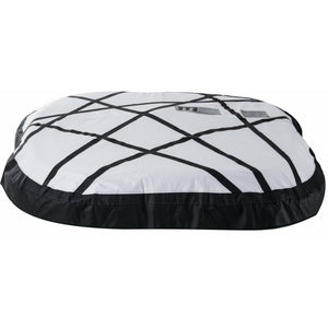 MSpa Soho Inflatable Spa - mesh fabric with leather trim cover in a white background