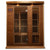 Maxxus Avignon Edition Near Zero EMF FAR Infrared Sauna - 3 Person Natural Canadian Red Cedar Roof vent with Tempered glass door and 2 full-length side windows and LED control panels isometric view in white background