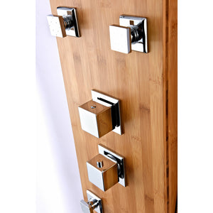 Anzzi Acu-stream Directional Body Jets and Shower Control Knobs in Natural Bamboo SP-AZ8099 - Vital Hydrotherapy