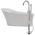 Anzzi Maple 67 in. Acrylic Flatbottom Non-Whirlpool Bathtub in Glossy White with Kros Faucet in Polished Chrome FTAZ092 - Vital Hydrotherapy