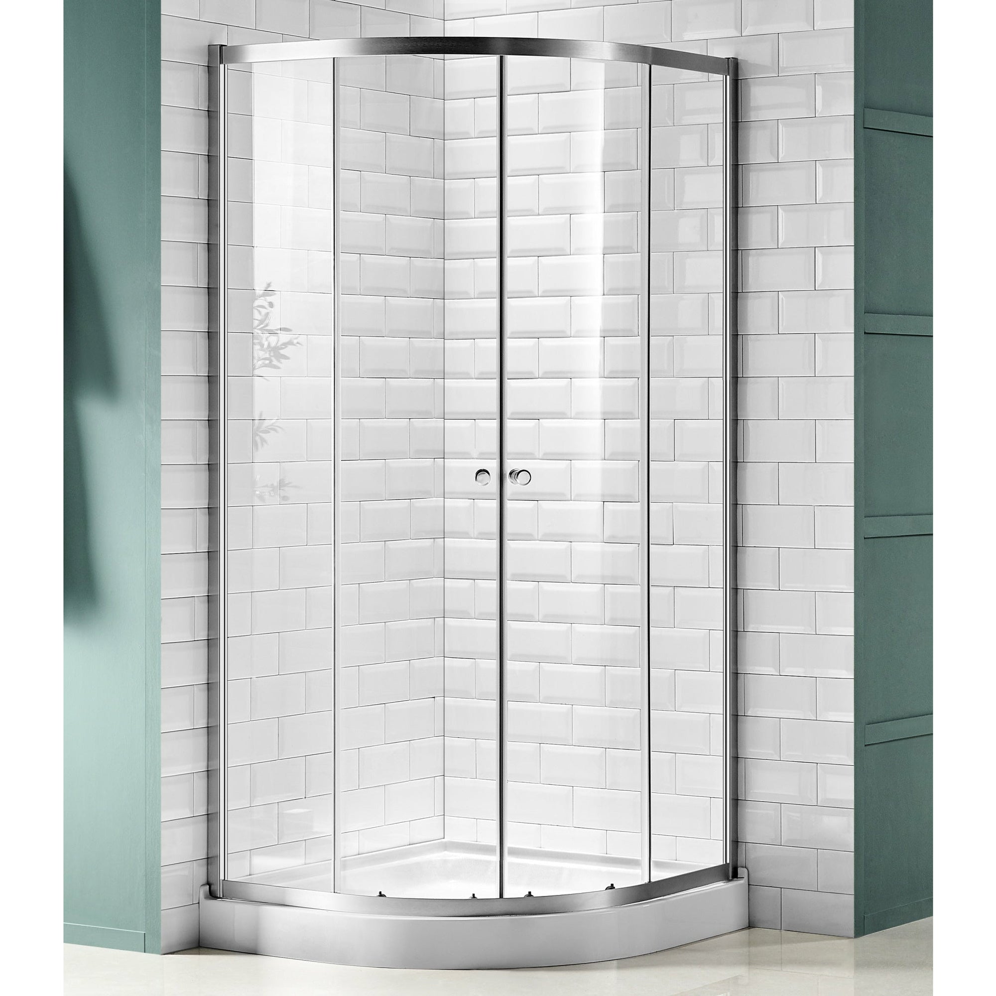 Anzzi Mare 35 in. X 76 in. Framed Shower Enclosure With Tsunami Guard - Tempered Glass - Marine Grade Aluminum Alloy Frame - Brushed Nickel - SD-AZ050-01 - Vital Hydrotherapy