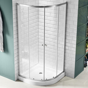 Anzzi Mare 35 in. X 76 in. Framed Shower Enclosure With Tsunami Guard - Tempered Glass - Marine Grade Aluminum Alloy Frame - Brushed Nickel - SD-AZ050-01 - Lifestyle - Vital Hydrotherapy