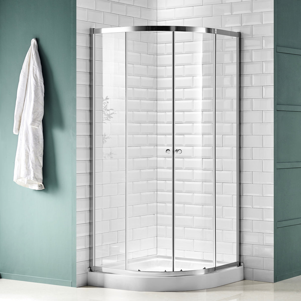 Anzzi Mare 35 in. X 76 in. Framed Shower Enclosure With Tsunami Guard - Tempered Glass - Marine Grade Aluminum Alloy Frame - Polished Chrome - SD-AZ050-01 - Lifestyle - Vital Hydrotherapy