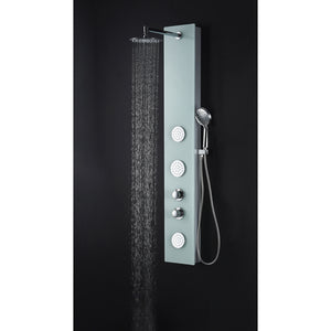 Anzzi Mare Series 60 Inch Full Body Shower Panel with Swiveling Crested Heavy Rain Shower Head, Two Shower Control Knobs, Three Acu-stream Vector Massage Body Jet Sets and Euro-grip Hand Sprayer SP-AZ050 - Vital Hydrotherapy