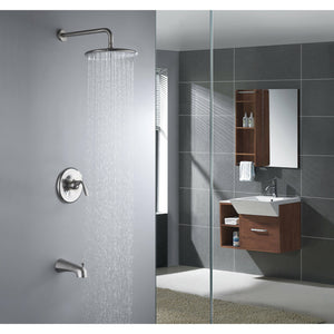 Anzzi Meno Series Single-Handle 1-Spray Tub and Shower Faucet in Brushed Nickel SH-AZ032 - Lifestyle - Vital Hydrotherapy