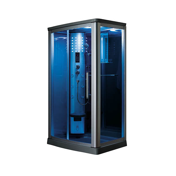 Mesa Steam Shower with Blue Glass WS-802L - Vital Hydrotherapy