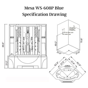 Mesa Steam Shower WS-608P