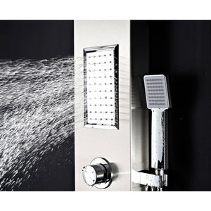 Anzzi Acu-stream Directional Body Jets, Shower Control Knobs and Euro-grip Handheld Sprayer in Brushed Steel SP-AZ8094 - Vital Hydrotherapy SP-AZ8094 - Vital Hydrotherapy