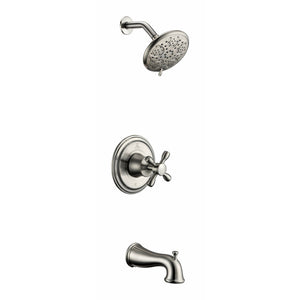 Anzzi Mesto Series Single Handle Wall Mounted Showerhead and Bath Faucet Set in Brushed Nickel SH-AZ0 - Vital Hydrotherapy