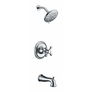 Anzzi Mesto Series Single Handle Wall Mounted Showerhead and Bath Faucet Set in Polished Chrome SH-AZ0 - Vital Hydrotherapy