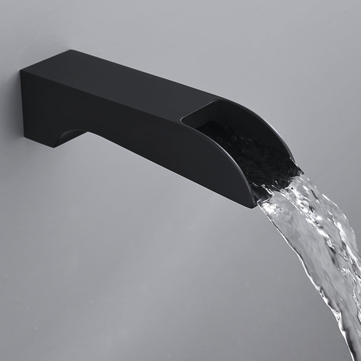 Anzzi Mezzo Series Wall Mounted Tub in Matte Black Spout SH-AZ0 - Vital Hydrotherapy