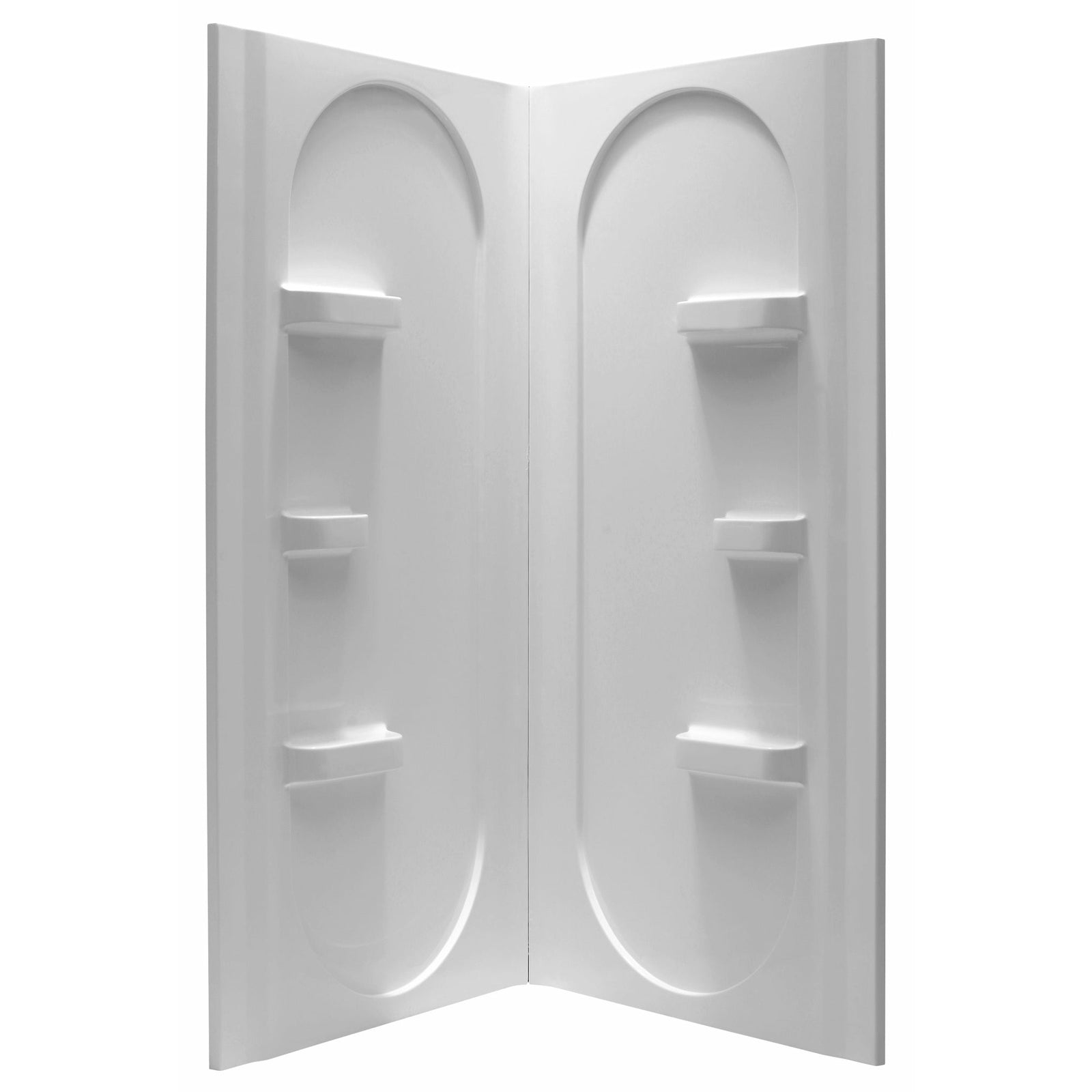 Anzzi Mishra 38 in. x 38 in. x 75 in. 2-piece DIY Friendly Corner Shower Surround in White SW-AZ8074 - Vital Hydrotherapy