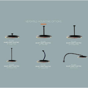 Eclipse Electric 24" Straight Ceiling Pole mounting options