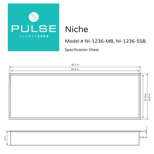 PULSE ShowerSpas Niche – NI-1236 - Specification Drawing - Vital Hydrotherapy