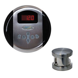 SteamSpa Oasis Control Kit - Control Panel and Steam head - Brushed nickel finish - Digital readout display and soft touch keypad - 4.5 in. L x 2 in. W x 4.5 in. H - OAPK - Vital Hydrotherapy
