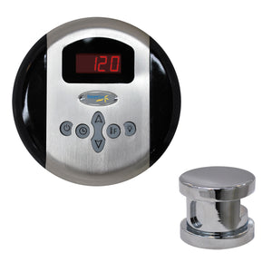 SteamSpa Oasis Control Kit - Control Panel and Steam head - Polished chrome finish - Digital readout display and soft touch keypad - 4.5 in. L x 2 in. W x 4.5 in. H - OAPK - Vital Hydrotherapy