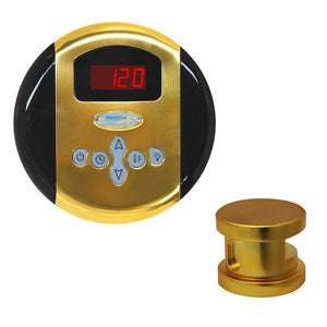 SteamSpa Oasis Control Kit - Control Panel and Steam head - Polished gold finish - Digital readout display and soft touch keypad - 4.5 in. L x 2 in. W x 4.5 in. H - OAPK - Vital Hydrotherapy