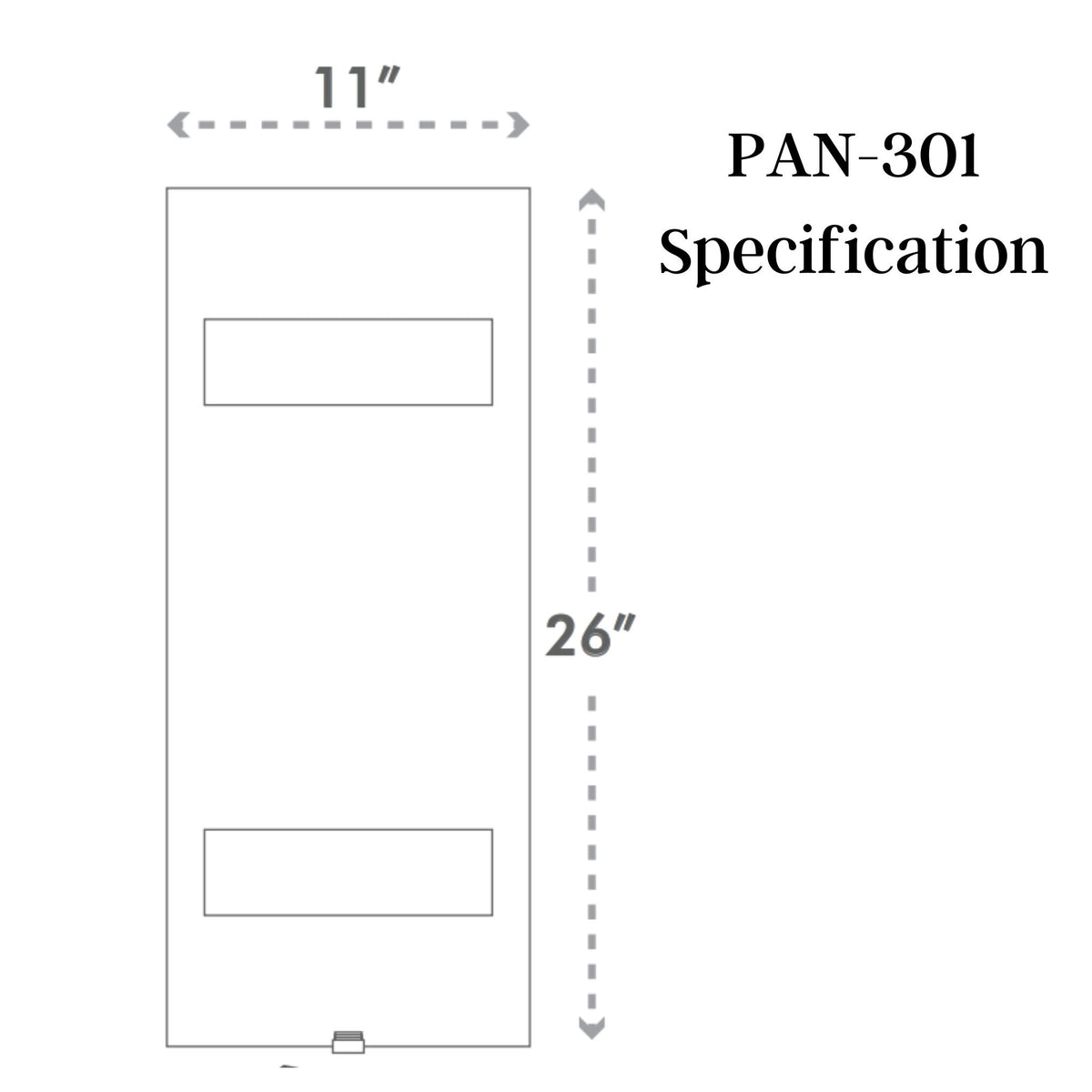 SteamSpa Acu-Steam Bath Generator Universal Water Collecting and Drainage Pan PAN-301 Specification Drawing - Vital Hydrotherapy