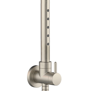 PULSE ShowerSpas Shower System - Atlantis Shower System - All brass body and fixtures - 5 PULSE Power Nozzles and Brass diverter - Brushed Nickel - 1059 - Vital Hydrotherapy