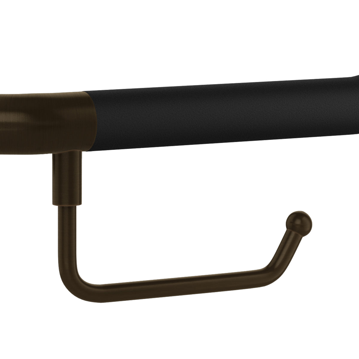 PULSE Ergo Angle Bar - Made of 304 Stainless Steel - with a decorative angled design - Safety bar in Oil rubbed bronze finish - with Ergonomic soft grip and Toilet Paper Holder - 4007 - Vital Hydrotherapy