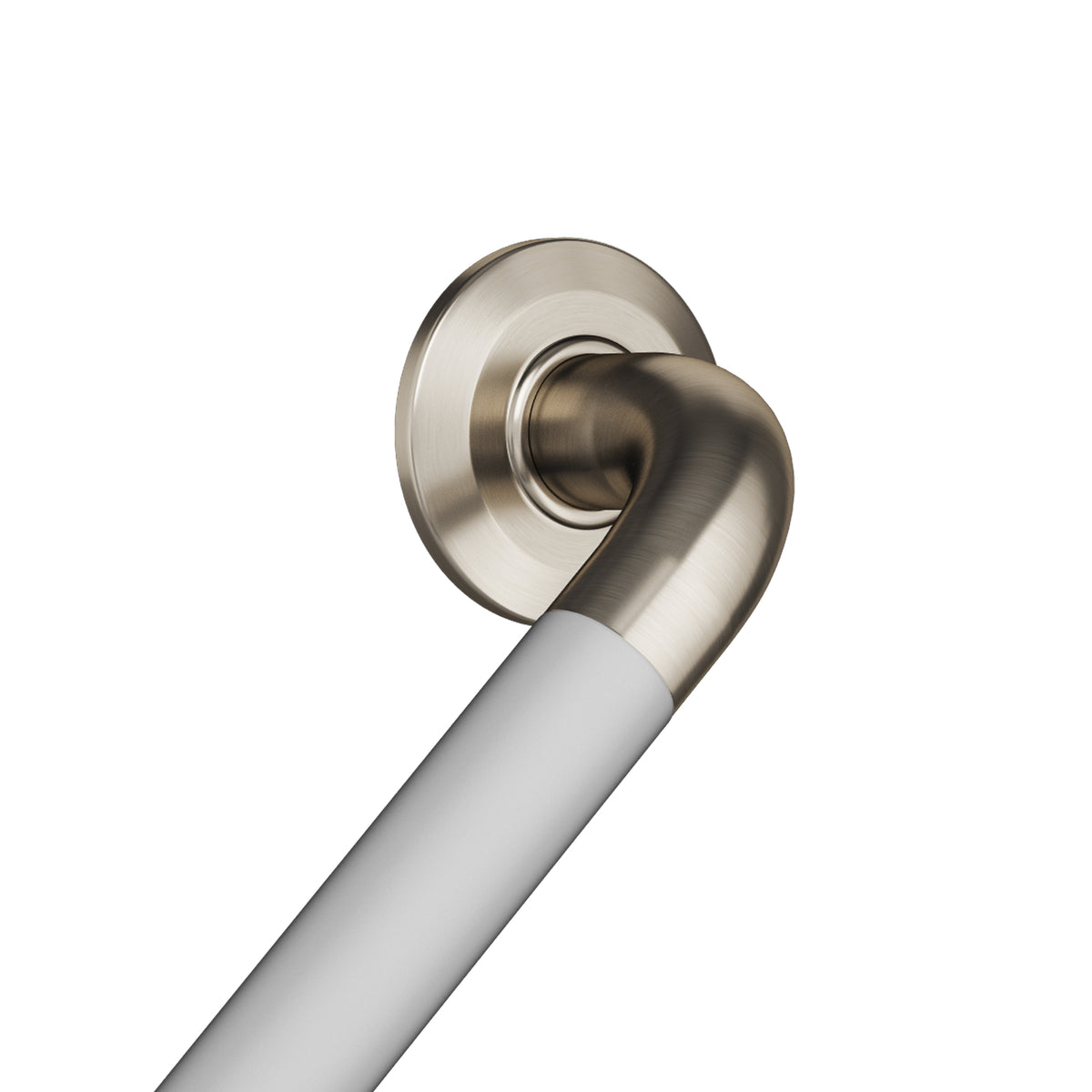 PULSE Ergo Angle Bar - Made of 304 Stainless Steel - with a decorative angled design - Safety bar in Brushed Nickel finish - with Ergonomic soft grip - 4007 - Vital Hydrotherapy