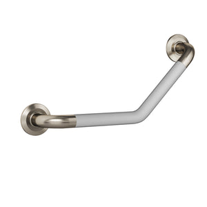 PULSE Ergo Angle Bar - Made of 304 Stainless Steel - with a decorative angled design - Safety bar in Brushed Nickel finish - with Ergonomic soft grip - 4007 - Vital Hydrotherapy
