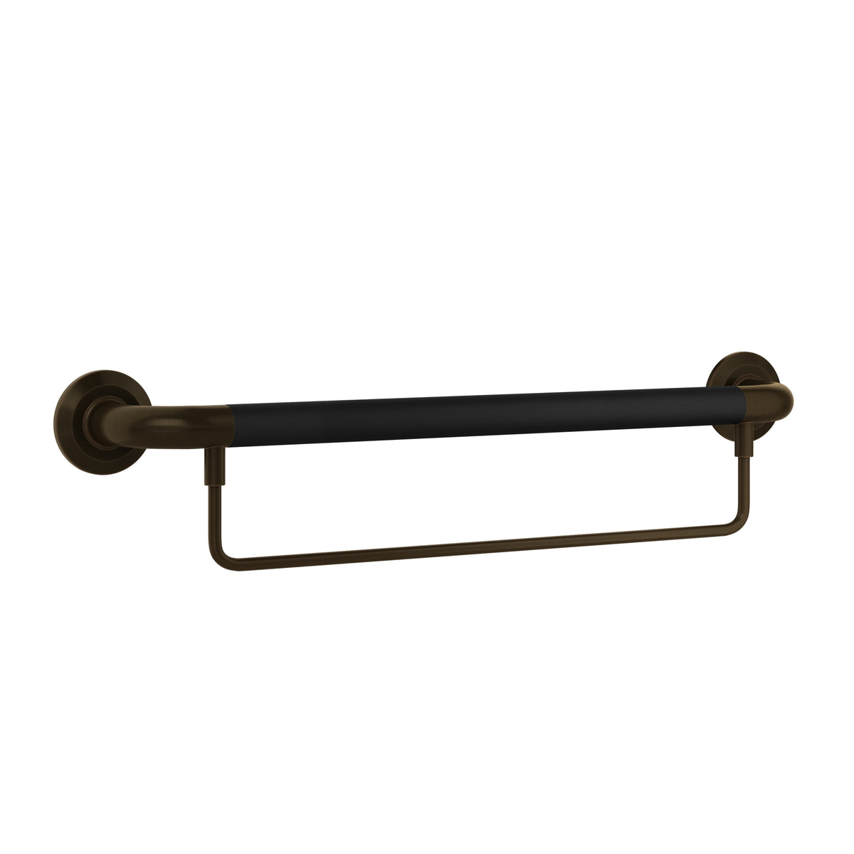 PULSE Ergo Safety Bar Stainless Steel - With a decorative design - Safety bar in Oil rubbed bronze stainless finish - Ergonomic soft grip and Optional Towel Bar - 4006 - Vital Hydrotherapy