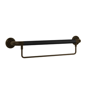 PULSE Ergo Safety Bar Stainless Steel - With a decorative design - Safety bar in Oil rubbed bronze stainless finish - Ergonomic soft grip and Optional Towel Bar - 4006 - Vital Hydrotherapy