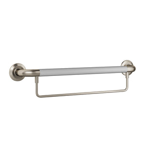 PULSE Ergo Safety Bar Stainless Steel - With a decorative design - Safety bar in Brushed Nickel stainless finish - Ergonomic soft grip and Optional Towel Bar - 4006 - Vital Hydrotherapy