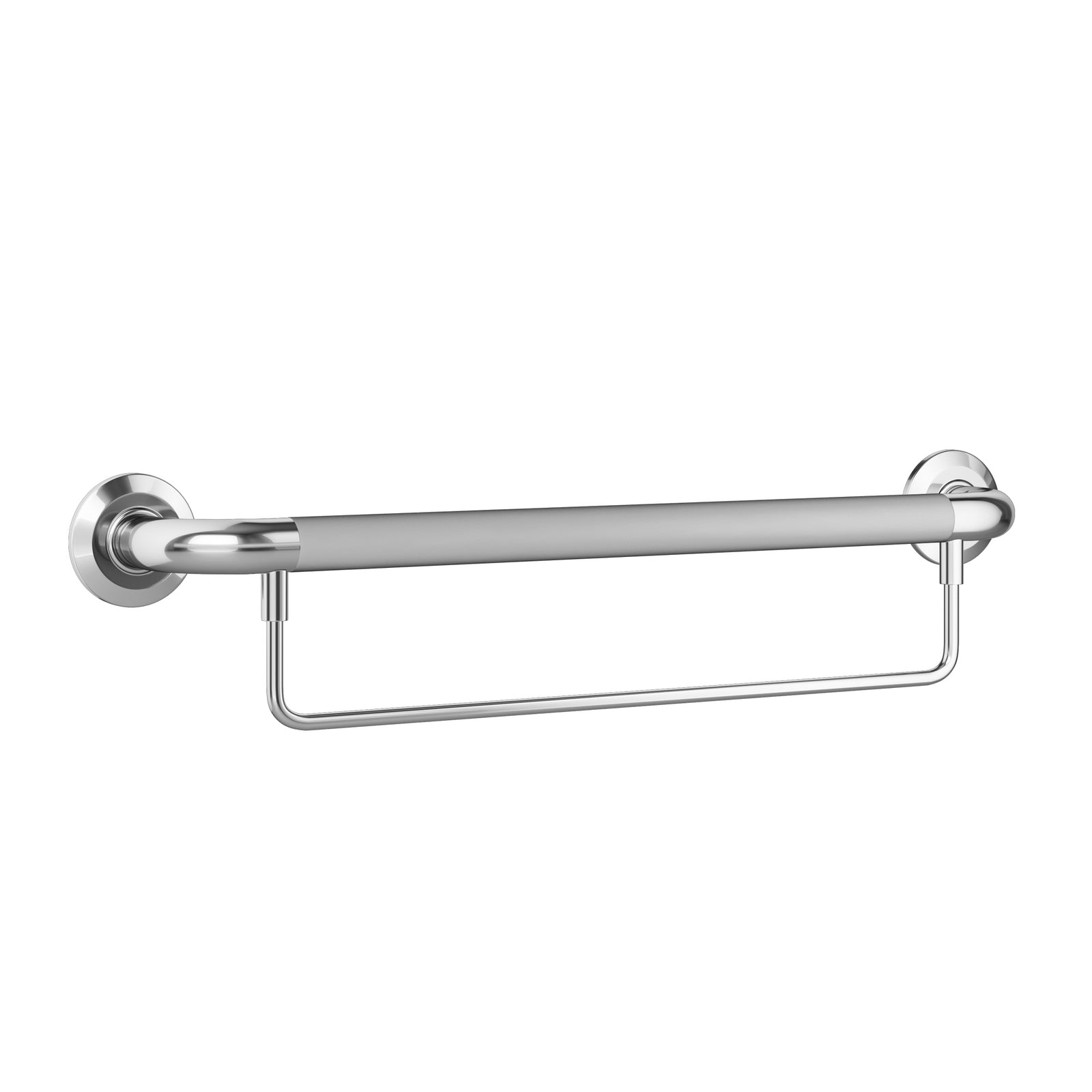 PULSE Ergo Safety Bar Stainless Steel - With a decorative design - Safety bar in Polished Chrome stainless finish - Ergonomic soft grip and Optional Towel Bar - 4006 - Vital Hydrotherapy