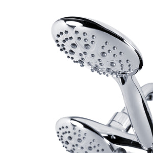PULSE ShowerSpas Shower Combo - Fusion Shower Combo - 5-function showerhead and 5-function hand shower - Polished Chrome - closeup view - 1057