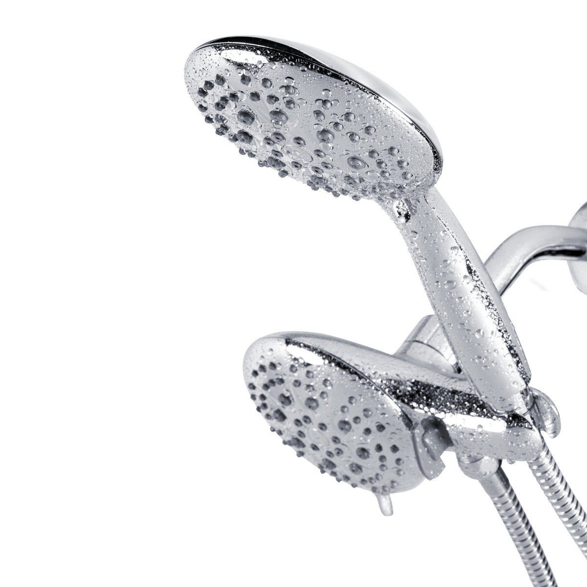 PULSE ShowerSpas Shower Combo - Fusion Shower Combo - 5-function showerhead and 5-function hand shower - Polished Chrome - closeup view - 1057