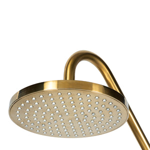 PULSE ShowerSpas Shower System - Kauai III Shower System 1011-1.8GPM - with 8" Rain showerhead with soft tips - Brushed Gold - Vital Hydrotherapy