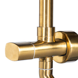 PULSE ShowerSpas Shower System - Kauai III Shower System 1011-1.8GPM - Wall mounted support - Brushed Gold -  Vital Hydrotherapy