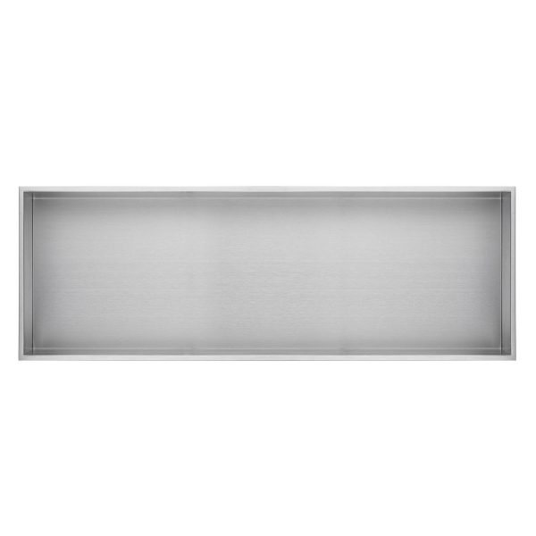 PULSE ShowerSpas Niche – 304 Stainless Steel - 10mm thin, sleek rectangular border - Stainless Steel Brushed - Dimensions: 39 × 15.4 × 6.3 in - NI-1236 - Vital Hydrotherapy