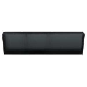 PULSE ShowerSpas Niche – 304 Stainless Steel - 10mm thin, sleek rectangular border - Matte black - Dimensions: 39 × 15.4 × 6.3 in - NI-1236 - Vital Hydrotherapy