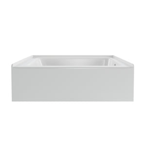 PULSE ShowerSpas 30" Wide White 100% High Gloss Acrylic Alcove Tub - Fiberglass middle layer - 20"H x 60"W x 30"D - Right Configuration - PT-2001-30 - Vital Hydrotherapy