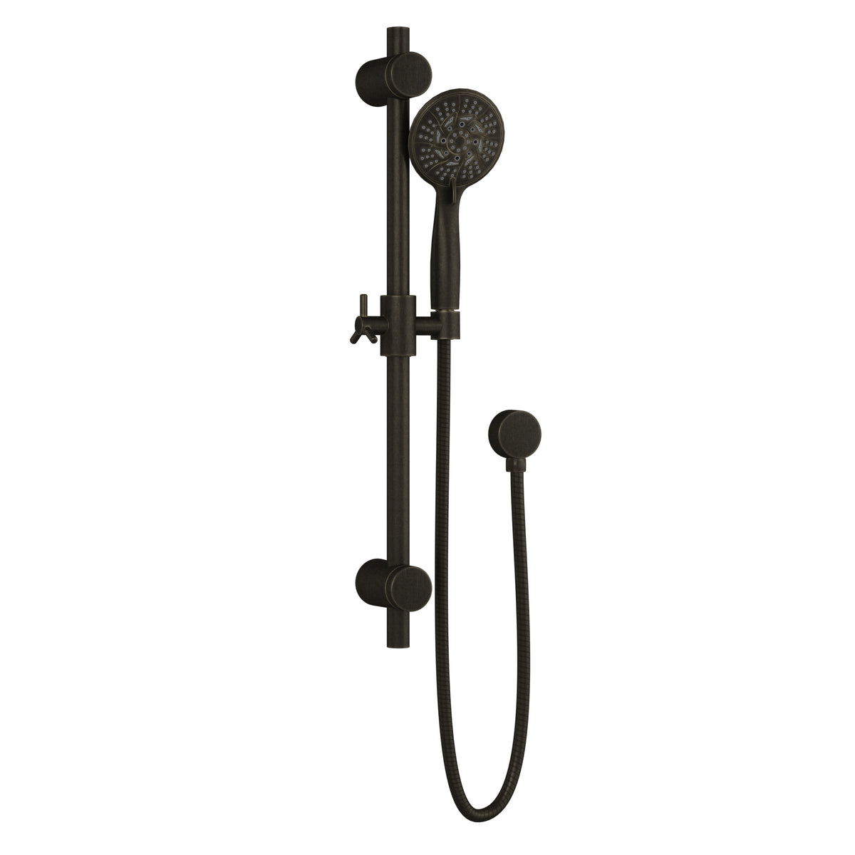 PULSE ShowerSpas Combo Shower System - 5-function stainless steel hand shower, Brass shower arm, Brass slide bar, Thru-temp pressure balance mixing valve and brass diverter - Oil rubbed bronze - 3006 - Vital Hydrotherapy