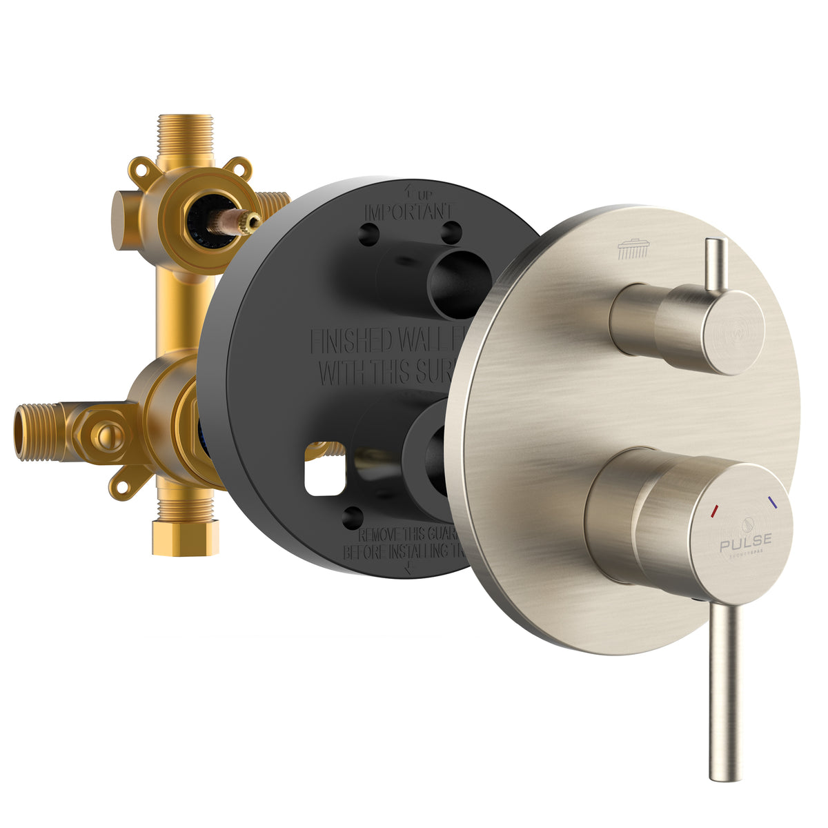 PULSE ShowerSpas Two Way Tru-Temp Pressure Balance 1/2" Rough-In Valve with Trim Kit 3005-RIVD - Vital Hydrotherapy