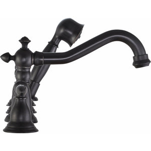 Anzzi Patriarch 2-Handle Deck-mount Roman Tub Faucet With Handheld Sprayer - Oil Rubbed Bronze Finish - Dual Handle Bathtub Faucet - Extendable Handheld Sprayer - FR-AZ091 - Vital Hydrotherapy