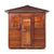 Enlighten sauna SaunaTerra Dry Traditional MoonLight 5 Person Outdoor Sauna Canadian Red Cedar Wood Outside And Inside Double Roof ( Flat Roof + peak roof) front view