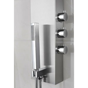 Anzzi Three Shower Control Knobs and Euro-grip Hand Sprayer in Brushed Steel SP-AZ076 - Vital Hydrotherapy