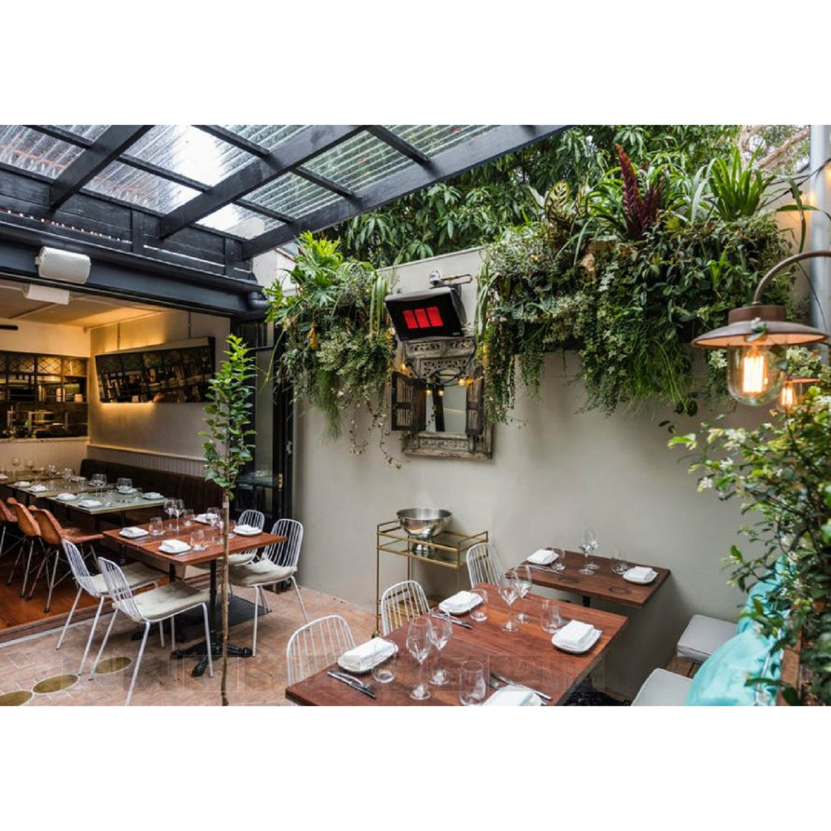 Platinum 300 Smart-Heat Liquid Propane Gas Heater Ceramic Tinted Glass Ceramic Screen wall mounted set outdoor